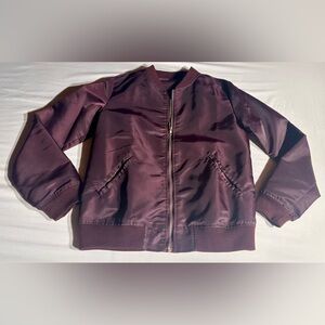 Casual Long Sleeve Zip Up Biker Bomber Jacket